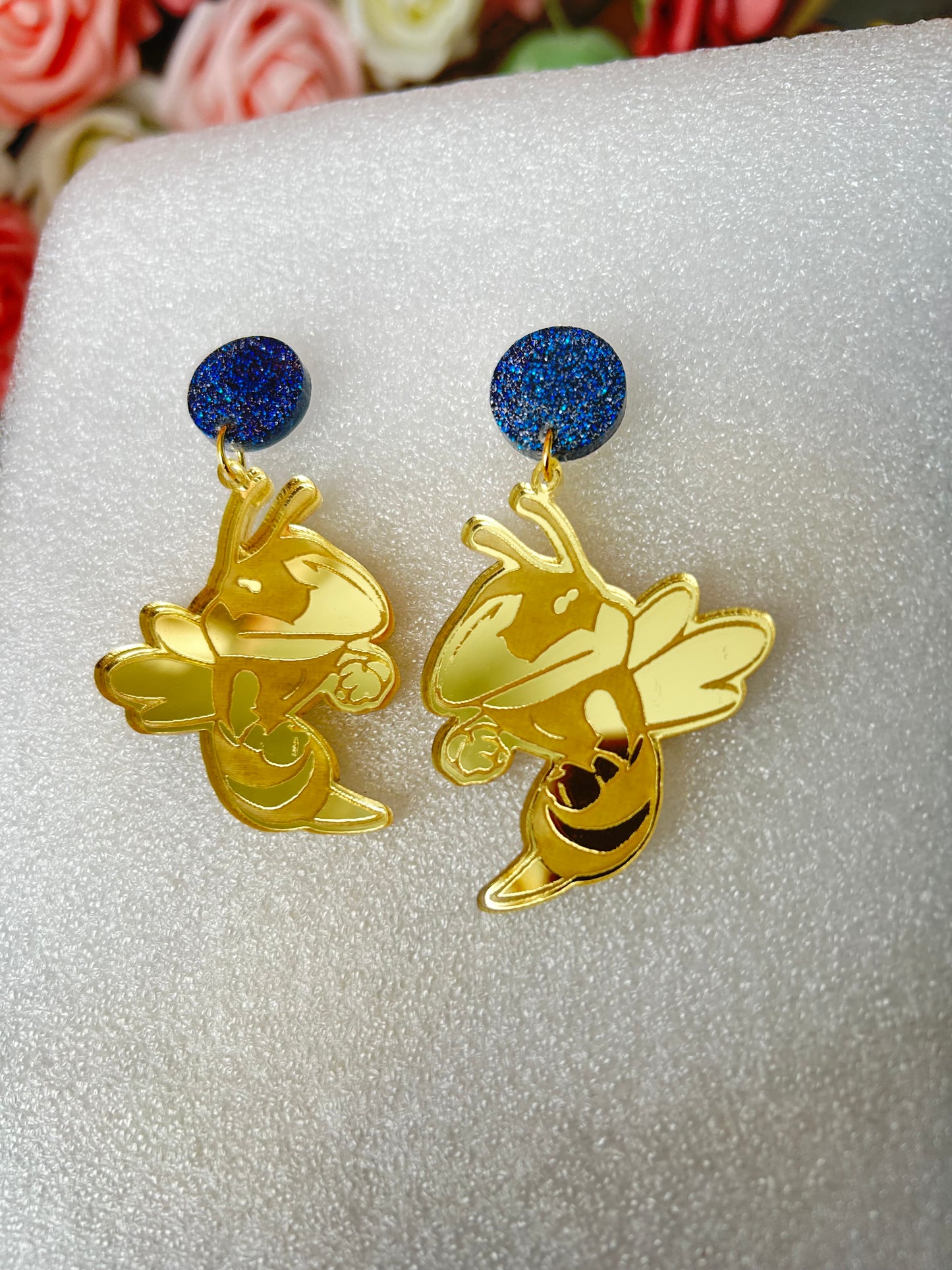 Custom Hornets Mascot GAME DAY Earrings- Customize with your mascot and colors