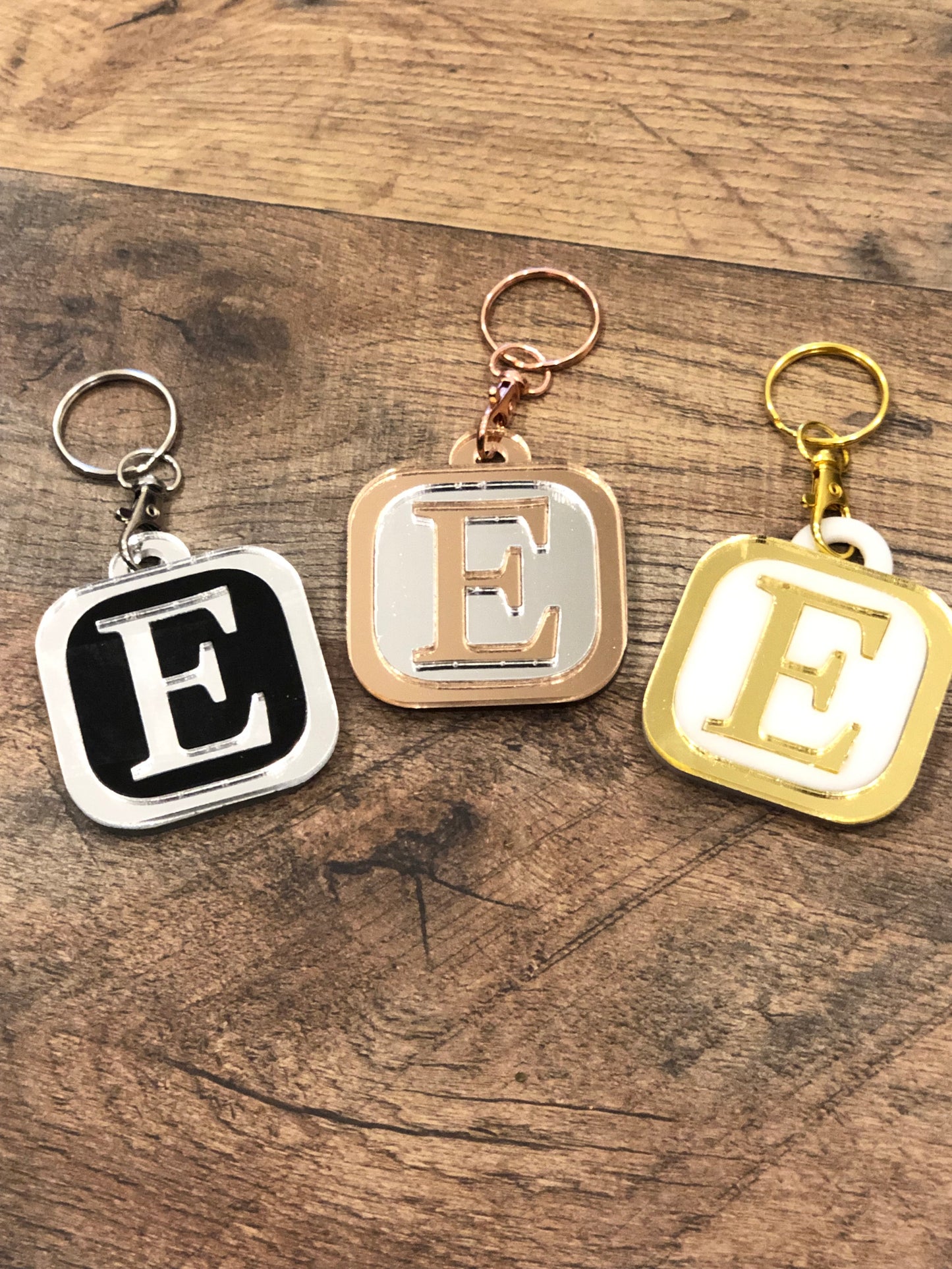 Designer Mirror Acrylic Badge Reel and Badge Buddy (Engraved)