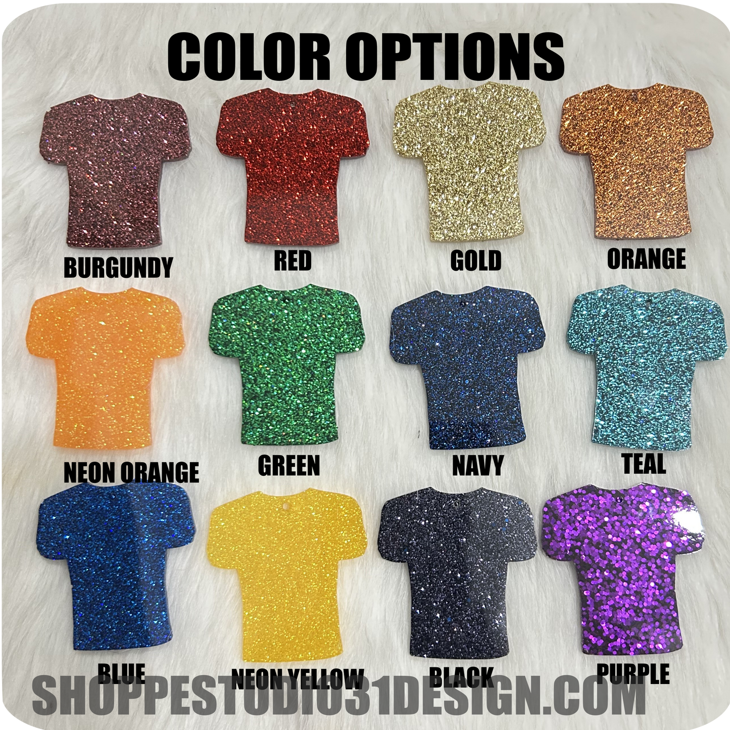 Personalized Glitter GAME DAY text Earrings- Customize with your team colors