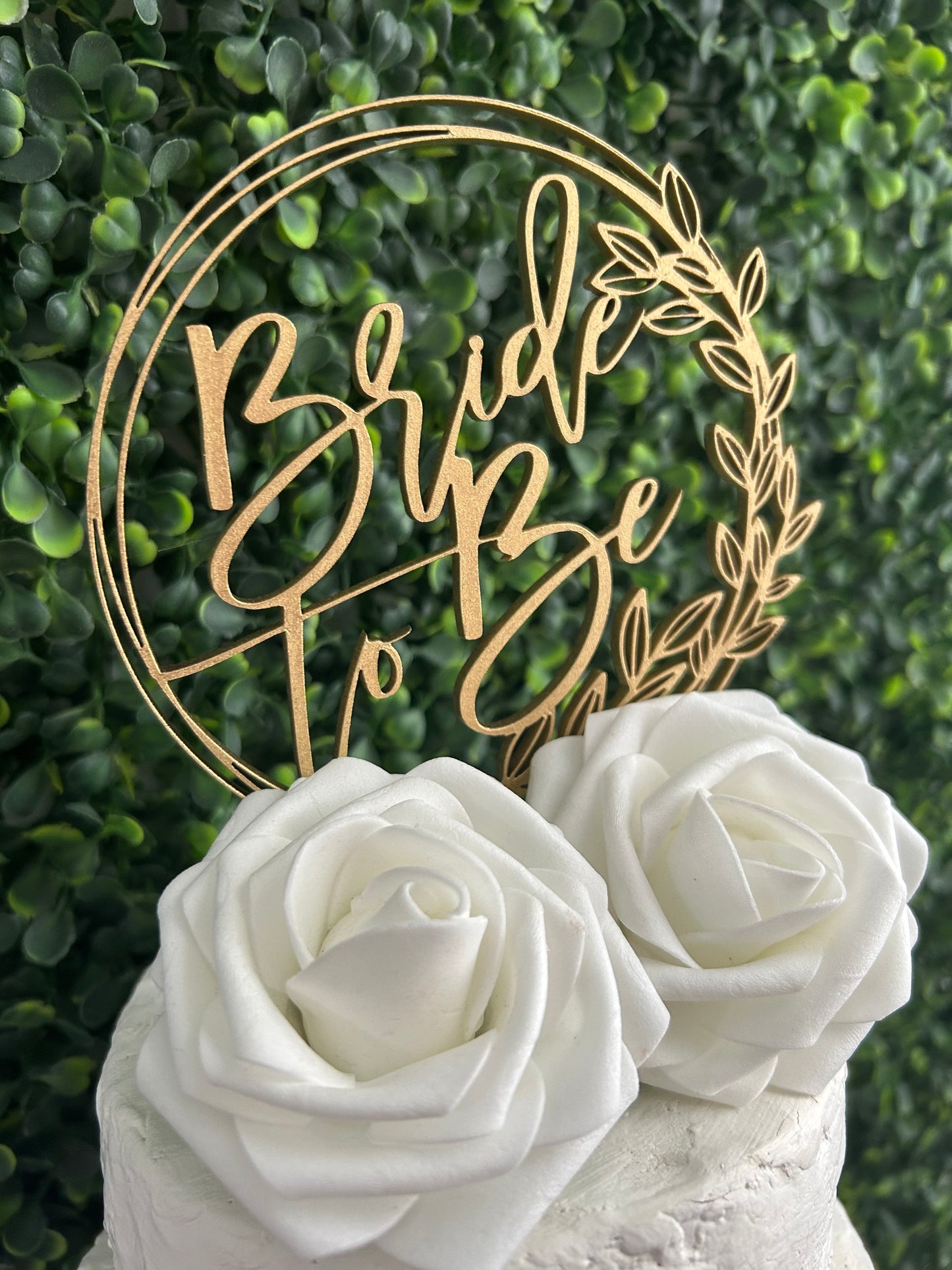 Personalized Gold Bridal Shower Cake Topper (Bride to Be) -Ready to ship!