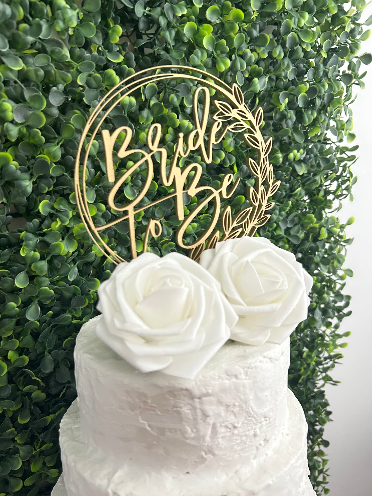 Personalized Gold Bridal Shower Cake Topper (Bride to Be) -Ready to ship!