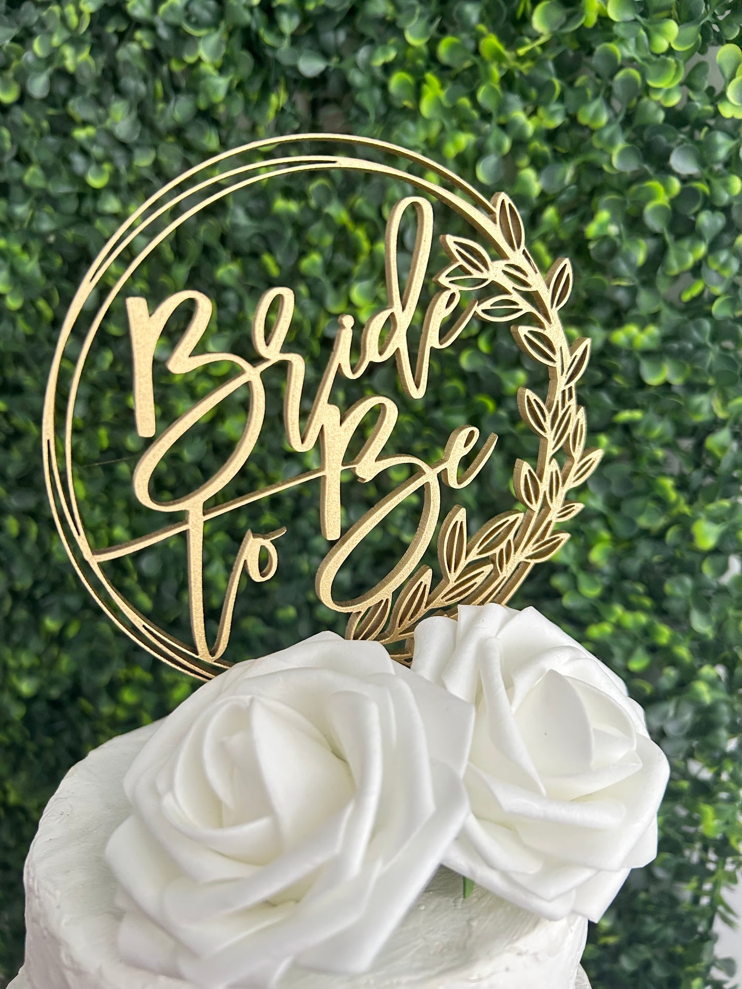 Personalized Gold Bridal Shower Cake Topper (Bride to Be) -Ready to ship!