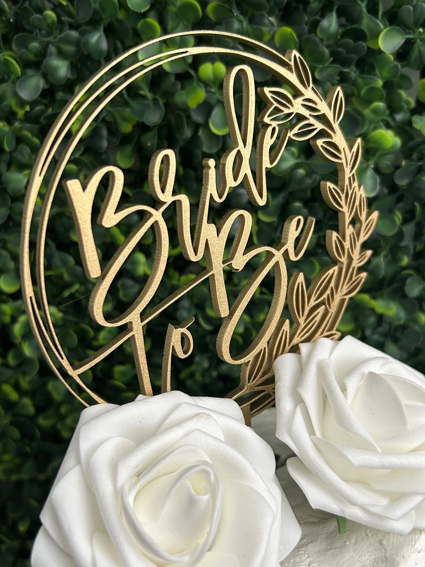 Personalized Gold Bridal Shower Cake Topper (Bride to Be) -Ready to ship!