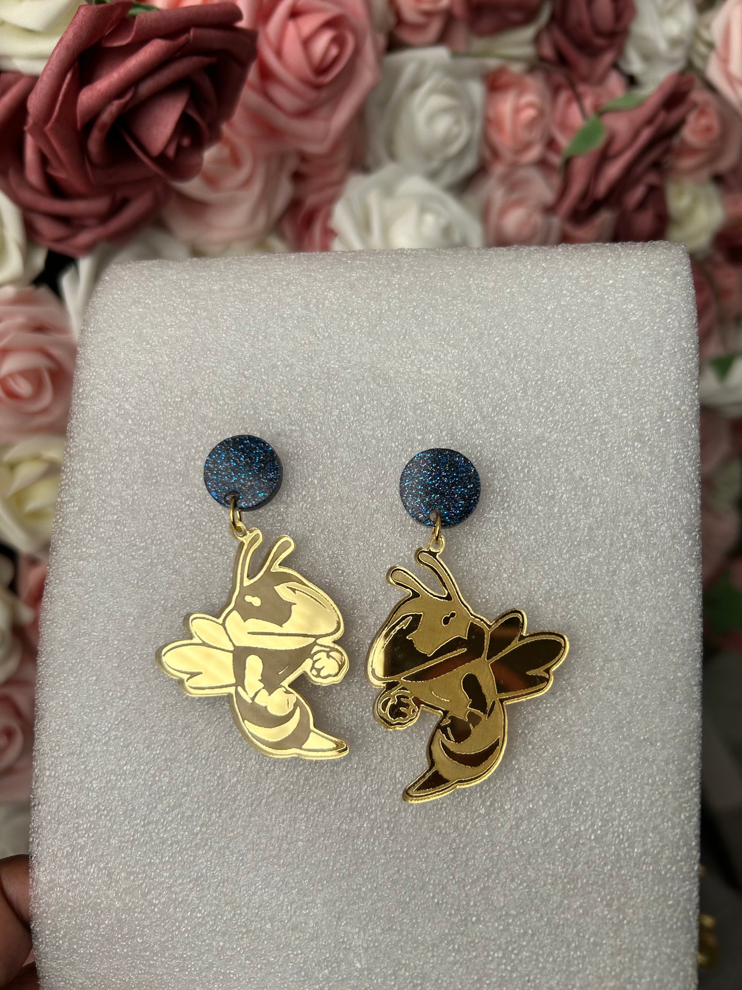 Custom Hornets Mascot GAME DAY Earrings- Customize with your mascot and colors