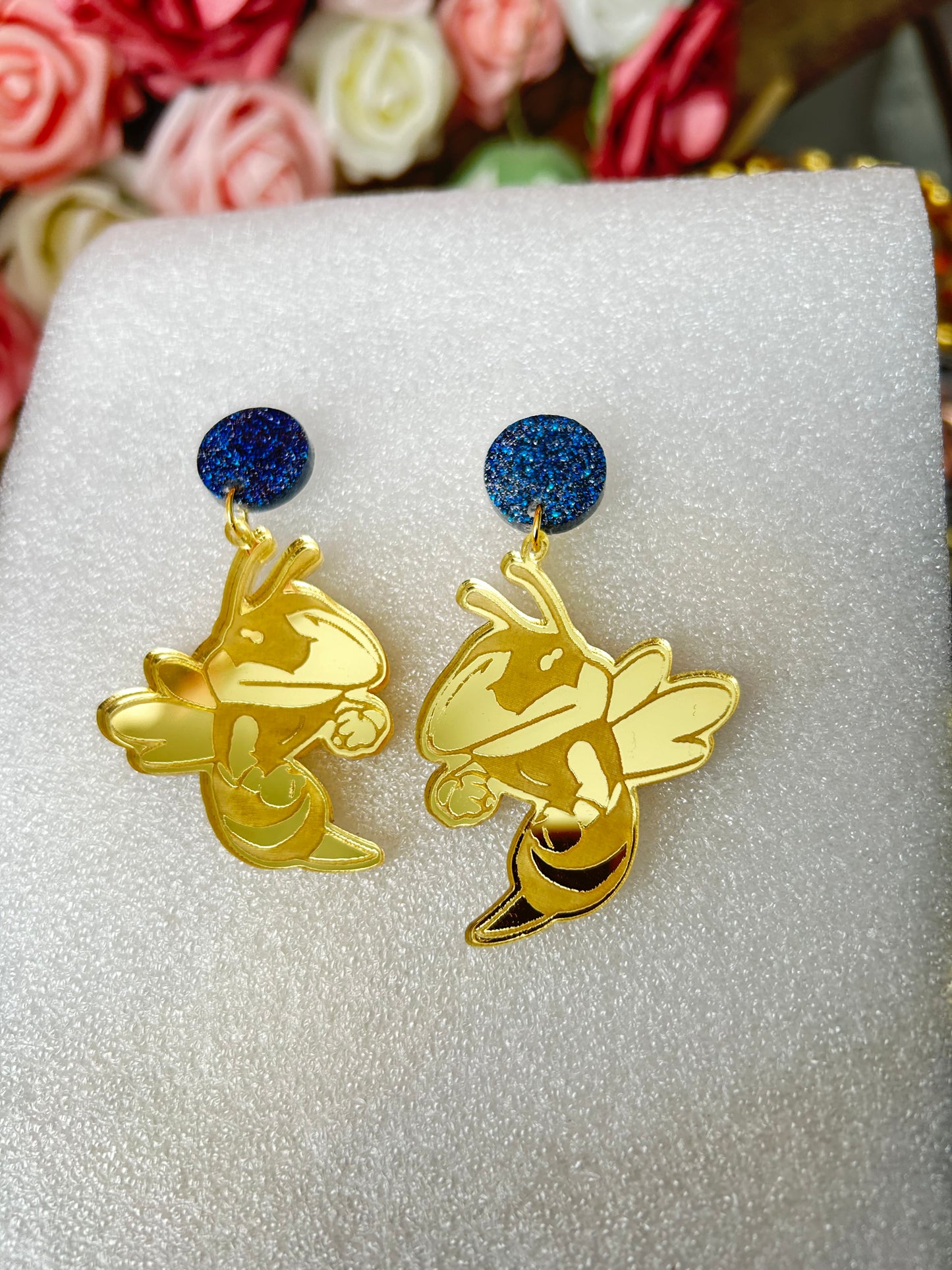 Custom Hornets Mascot GAME DAY Earrings- Customize with your mascot and colors