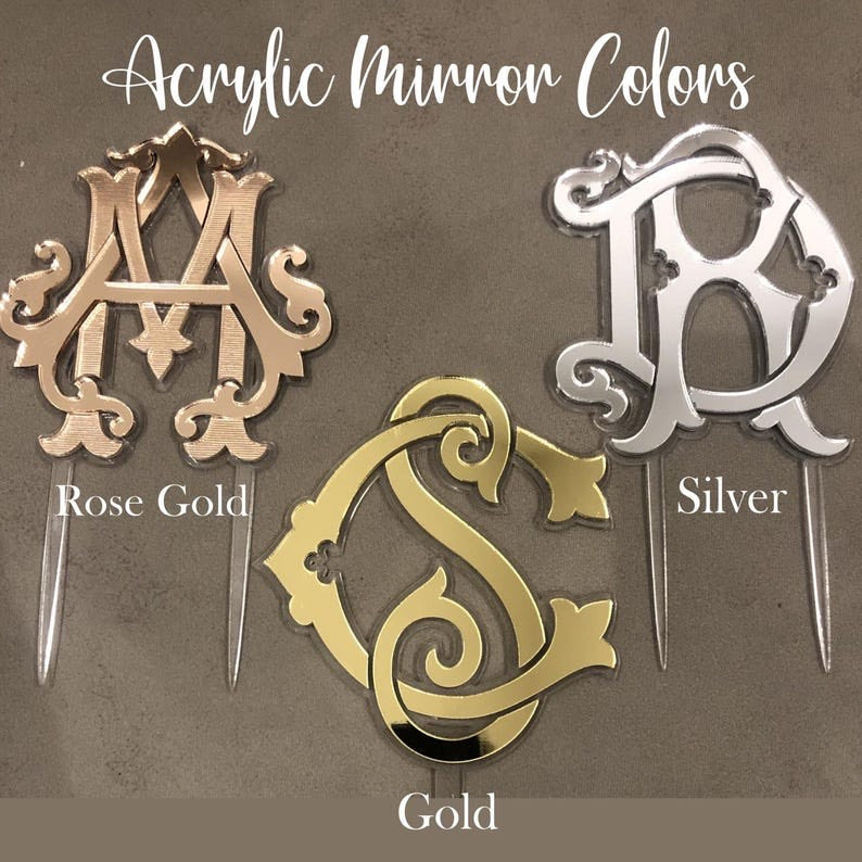 Personalized Crest Cake Topper – CustomDesign for Janae' – Mirror Acrylic Wedding Cake Decoration