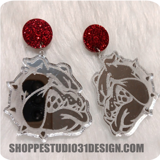 Personalized Mascot GAME DAY Earrings- Customize with your mascot and colors