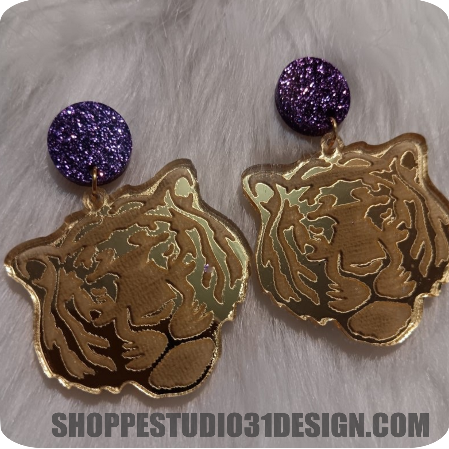 Personalized Mascot GAME DAY Earrings- Customize with your mascot and colors